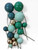 Green and gold ball cake decorations wired mix for elegant cakes
