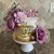 Purple & Gold Floral Cake Decoration Set