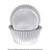 Foil Baking Cups - Choose A Colour, a set of metallic silver foil baking cups stacked together.