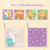Easter Theme Cookie Bags Cello, set of 6 colorful self-adhesive bags with Easter designs including rabbits, eggs, and flowers.