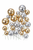 TM Cake Supplies Gold & Silver Ball Cake Decorations, metallic gold and silver spherical cake picks.