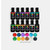 Vivid Professional Edible Colouring Gels – 12 Pack, a set of vibrant food coloring gels in black bottles with colorful logos, displayed with a colorful box and packaging.