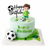 TM Cake Supplies Soccer Boy Cake Topper Set – 3 Piece, colorful edible cake toppers featuring a soccer boy character and soccer ball, perfect for sports-themed celebrations.