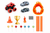 Racing Car Cake Decoration Set – Hot Wheels Style