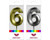 Go Bake GoBake Number Candle – 6, gold and silver number candles in decorative packaging for birthday celebration.