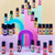 Vivid Grape Flavour Fusion Baking Emulsion – 21ml, colorful bottles of baking emulsion arranged with pastel geometric blocks.