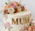 Gold acrylic MUM cake topper letters