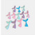 Handmade Fondant Mermaid Tail Cake Toppers