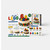 LEGO Cake Decorating Kit including edible image border, wafer paper face topper, edible number topper, sprinkles and edible building bricks for an 8 inch birthday cake.