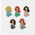 Assorted edible mermaid cupcake toppers in pastel colours for mermaid themed cakes and cupcakes