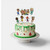 Cocomelon cake topper set with character picks and Happy Birthday sign for children's birthday cakes