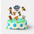 Paw Patrol cake topper set with rescue pups and Happy Birthday sign for themed birthday cakes