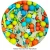 Dinosaur sprinkle medley with colourful pearls, rods, stars and dinosaur shapes for cake decorating
