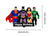 Justice League Happy Birthday cake topper featuring superhero characters and birthday message