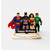 Justice League Happy Birthday cake topper featuring superhero characters and birthday message