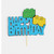 Lego Happy Birthday cake topper featuring colourful building block bricks and birthday message