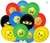 Pack of 10 colourful 12 inch Lego party balloons featuring building block character faces