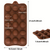 Sports ball silicone chocolate mould with 15 cavities featuring soccer balls, basketballs, volleyballs and football designs