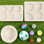 Sports ball silicone mould featuring soccer, basketball, rugby, golf and football designs for fondant and chocolate decorations