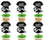 Pack of 12 soccer jersey cupcake toppers featuring football shirt, soccer ball and boot design with Happy Birthday wording
