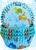 Blue ocean-themed cupcake cases featuring whales, fish, crabs, starfish and sea creatures, approximately 20 pack.