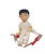Personalised cricket birthday cake with handmade edible cricket player, wickets, cricket bats, red cricket balls, grass details, name and age.