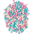 Arcoiris Pastel Star Sprinkles 80g pink aqua blue and white star sprinkle mix