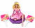 Barbie Cake Topper Set with pink dress figurine and two Barbie birthday cake picks