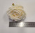 Ivory artificial rose cake decoration approximately 80mm wide with layered fabric petals