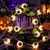 Halloween Eyeball String Lights 150cm with blue bloodshot eyeballs and battery pack