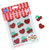 PME Mon Cheri Edible Icing Decorations 12 Pack featuring red heart and cherry cake toppers with green leaves, ideal for Valentine's Day cupcakes and cakes.