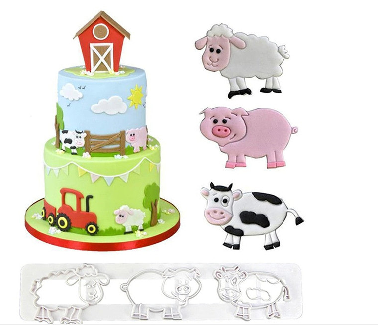 Farm Animal Tappit Fondant Cutter