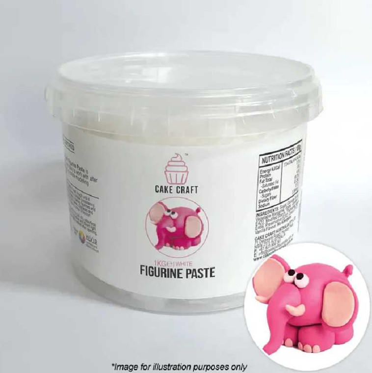 Cake Craft Figurine Modelling Paste 1kg tub for creating edible cake toppers, characters and 3D decorations.