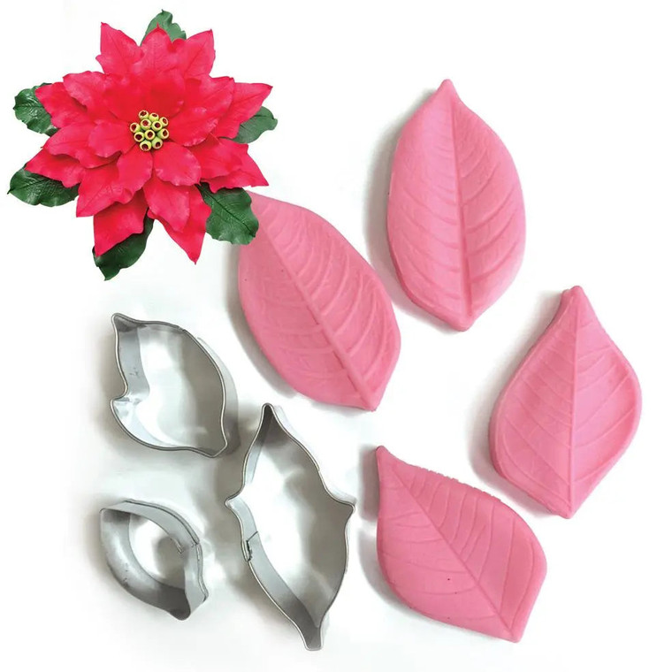 Poinsettia Cutter & Veiner Set