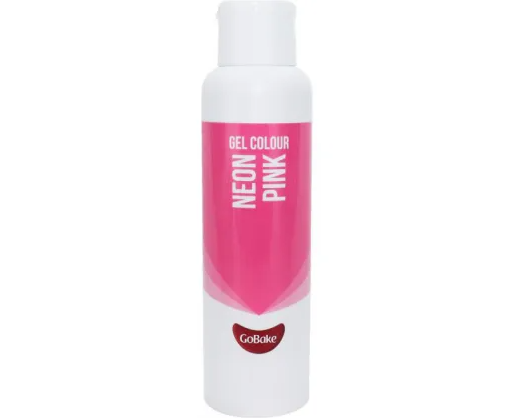 Go Bake Neon Pink food colouring gel for cake decorating
