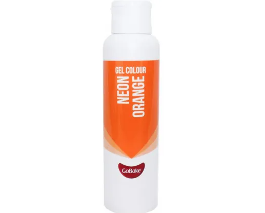 Go Bake Neon Orange food colouring gel for cake decorating