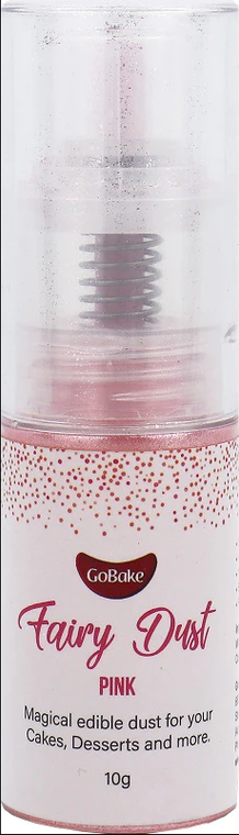 GoBake Edible Fairy Glitter Dust Pump Spray - Pink