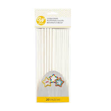 Wilton Cookie Sticks 20 pack 8 inch white sticks for making decorated cookie pops
