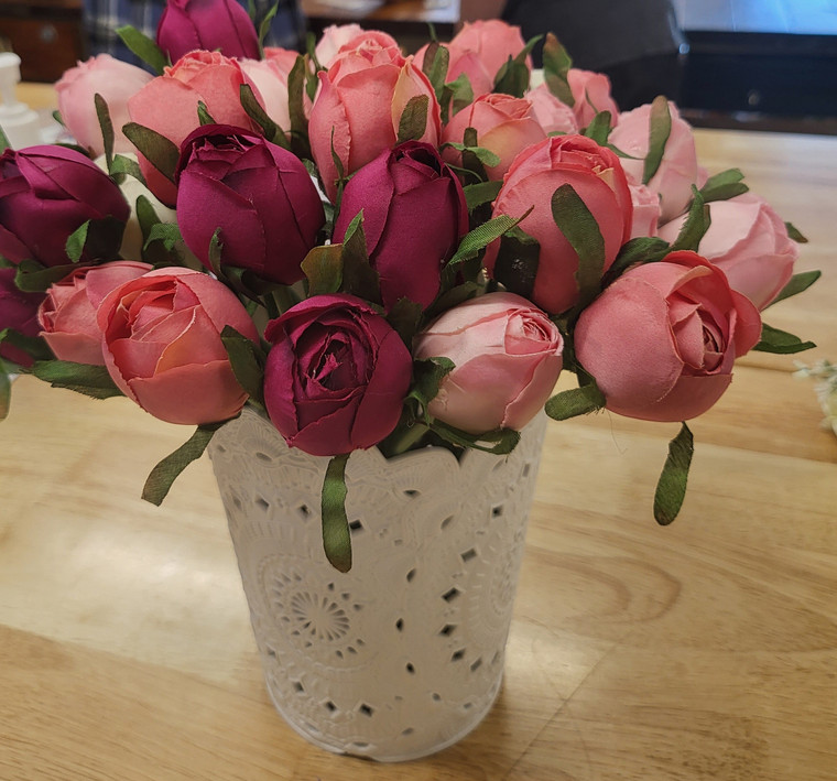 Artificial rose bud food safe cake decoration