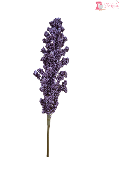 Artificial lavender stem cake decoration with purple blooms