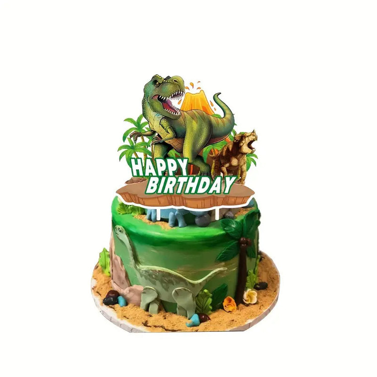 T Rex Cake Topper. Food Safe Card Stock.