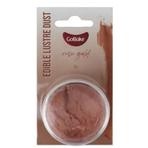 Go Bake rose gold lustre dust 2g for cake decorating