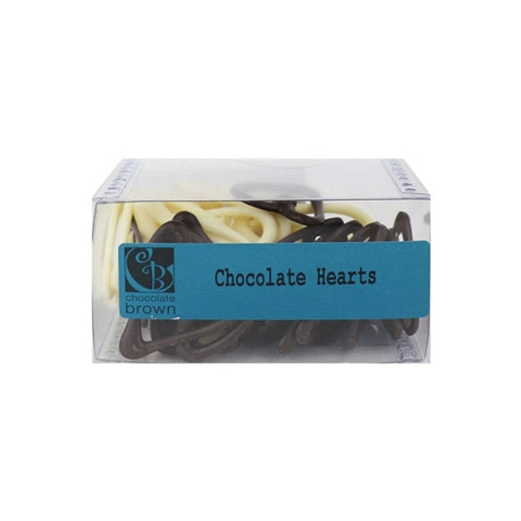 Couverture Choc Hearts. Mix of White & Dark Chocolate 50gm