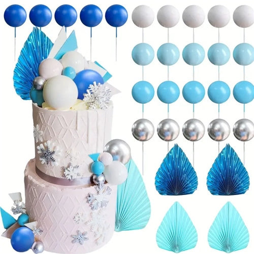 Blue & White Cake Decorating Set. Classic Colour Combo