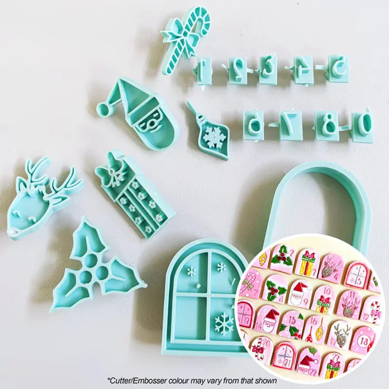 Xmas Advent Calender Cookie Cutter & Embosser Set