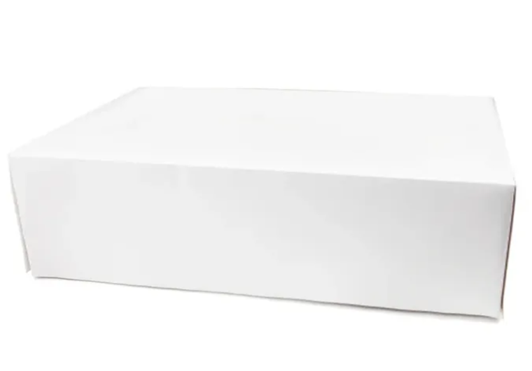 20x16x6 inch white milk carton cake box and lid for large slab and rectangular cakes