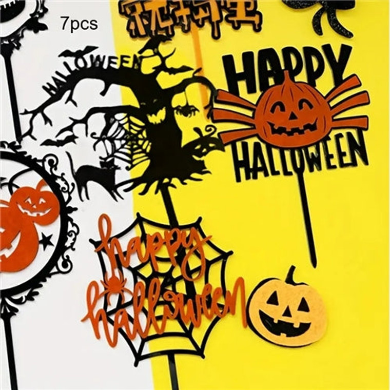 Acrylic Halloween Cake Topper - Assorted Designs