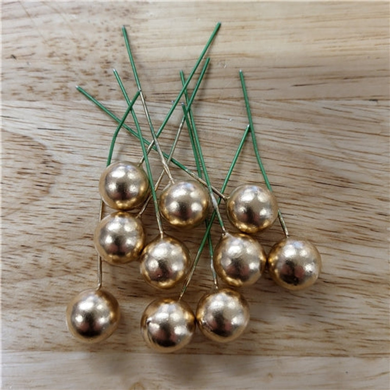 Gold Ball Cake Decorations