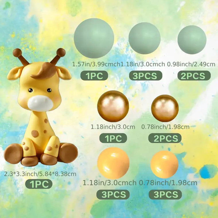 Giraffe Cake Topper Set