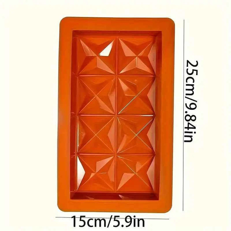 Dubai Chocolate Bar Mould - Diamond Pattern Silicone Dubai Chocolate Bar Mould - Diamond Pattern Silicone